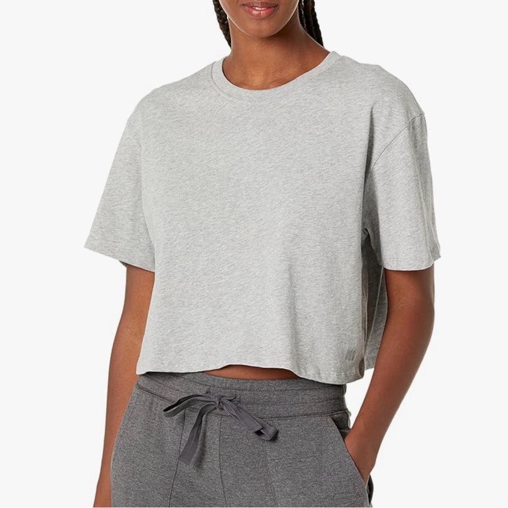 EUC UGG Tana Heather Gray Women's Cropped T-Shirt Size Medium